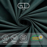 Renforce katoenen hoeslaken, 100% katoen, zacht en ademend, 90 x 200 x 30 cm, jersey bedlaken/donkergroen