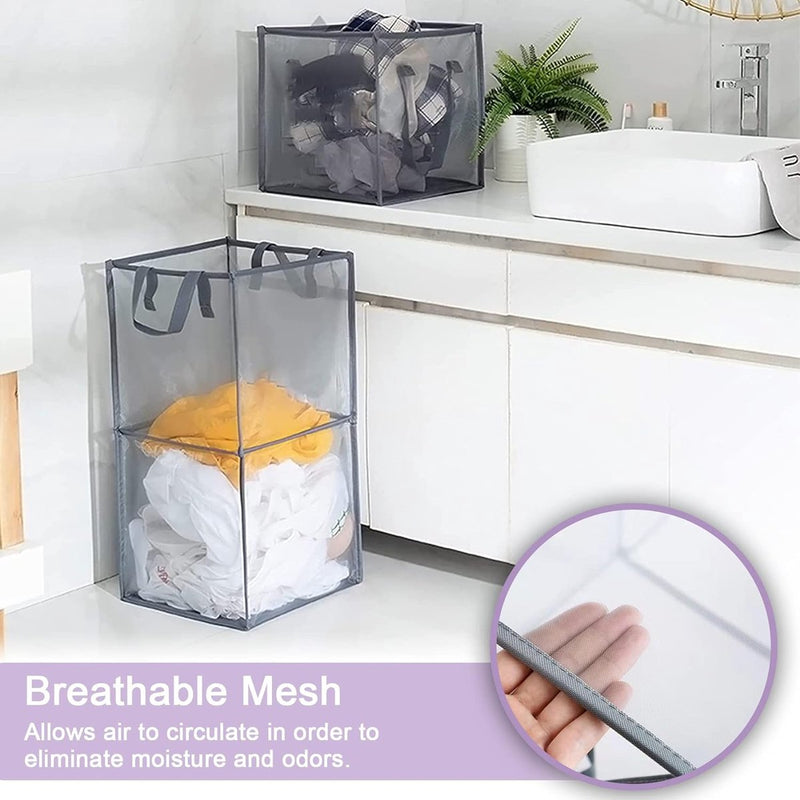 Wasmand, opvouwbare wasmand, waskist, wasbox, mandenopslag, wassorteerder, pop-up wasmand, speelgoedorganisator voor kinderen, opbergtas met handvat (klein)