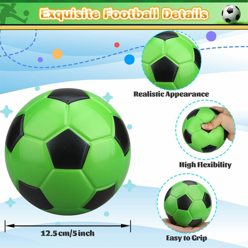 13 cm grote schuimrubberen mini-voetballen voor kinderen en volwassenen, zacht, modderig, langzaam stijgend voetbaldoel speelgoed voor doelsets, zwembad-waterballen, indoor, outdoor, sportcadeau