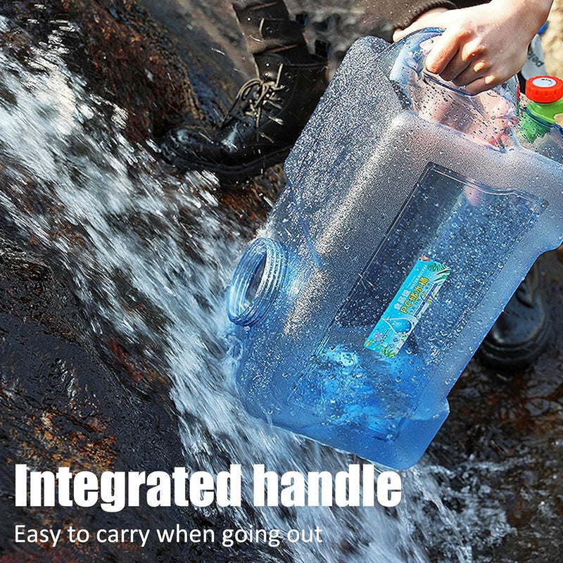 Waterjerrycan met kraan, camping-waterreservoir met handgrepen, waterdispenser, draagbare drinkwaterjerrycan voor outdoor, reizen, wandelen, caravan, picknick, camping