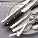 Bestekset voor 6 personen, 36-delig roestvrij staal, bestek incl. messen, vork, lepel, steakmessen, spiegelgepolijst, vaatwasmachinebestendig