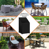 Afdekking voor tuinmeubelen, tuinstoelen, 65 x 65 x 120/80 cm, afdekhoes van 420D Oxford-weefsel, waterdicht, uv-bestendig, beschermhoes, zeil voor meubelsets, tuintafel, zitgroep, zwart