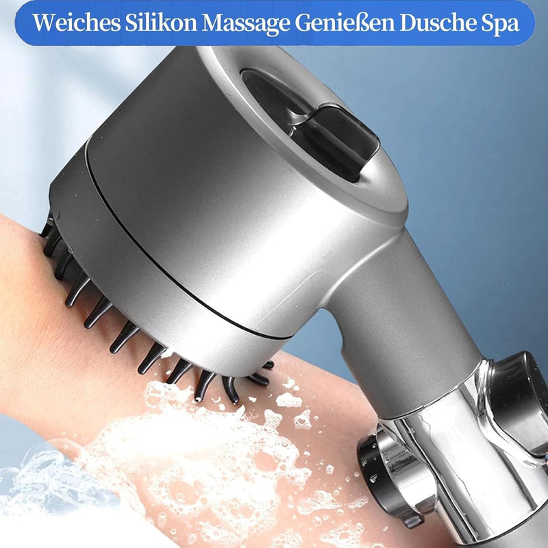 Multifunctionele hogedrukdouchekop, drukverhogende handdouche douchekop met schakelaar, hogedrukdouchekop met filter en verstelbare douchekop met 3 straalsoorten, waterslot-douchekop met één knop