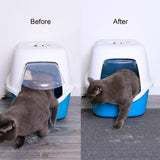 Mat voor kattentoilet kattenbakmat kattenbakmat, (L) 60x90 cm grijs