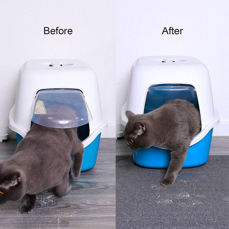 Mat voor kattentoilet kattenbakmat kattenbakmat, (L) 60x90 cm grijs