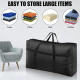 600D Oxford extra grote opbergtas, opbergdoos, organizer, opbergzak, reistas, draagtas, campingtas, transporttas voor dekbedden, kussens, kleding