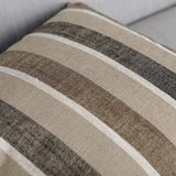 Set van 2 gestreepte kussenhoezen, kussenhoes, linnenlook, bankkussen, decoratieve kussenhoes, sierkussen, decoratieve bankkussenhoes voor bank, kantoor, bank, slaapkamer, woonkamer, 40 x 40 cm, koffie