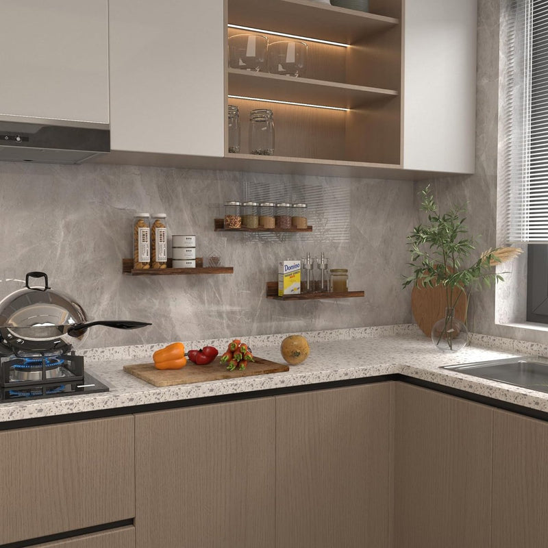 40 cm lange wandplanken, rustieke zwevende planken, fotolijst voor woonkamer, keuken, kinderkamer of slaapkamer, 3 stuks met verschillende maten