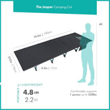 Compact opklapbed van volledig aluminium, ultralicht, comfortabel om te slapen, draagbaar campingbed voor kamperen, wandelen, trekking, backpacken,