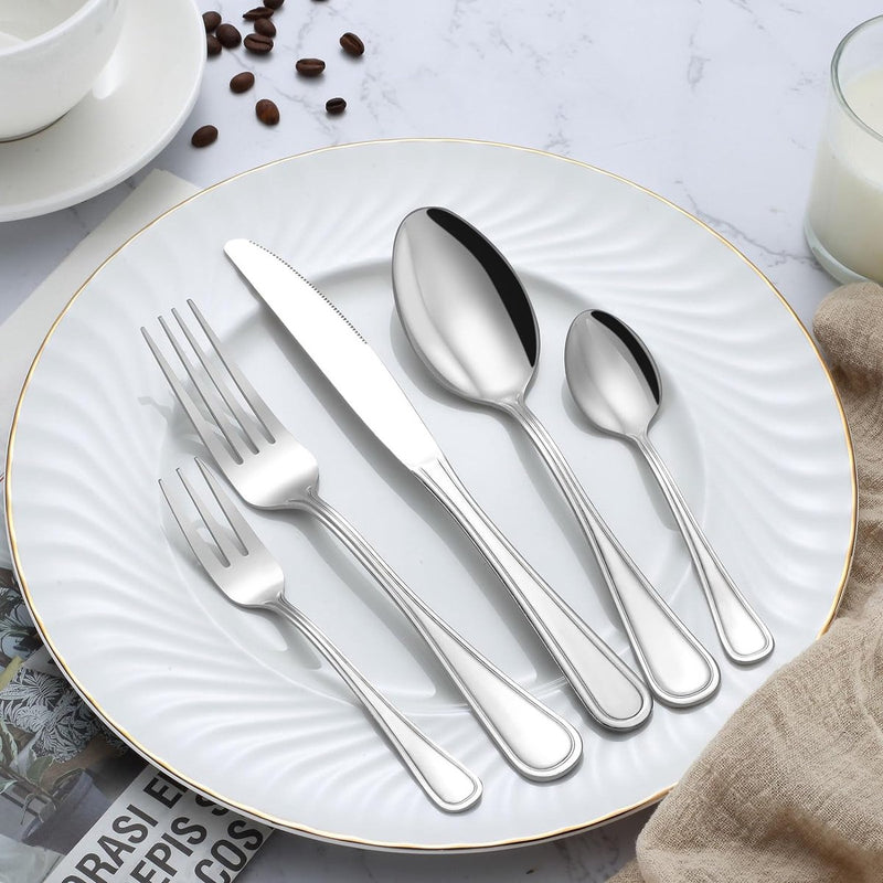 Vorken 24 stuks, 20 cm, roestvrij stalen vorken, tafelvorken, bestekvorken, taartvorken, spiegelgepolijst, dessertvorken, vaatwasmachinebestendig, tafelvorken, geschikt voor thuis, restaurant,