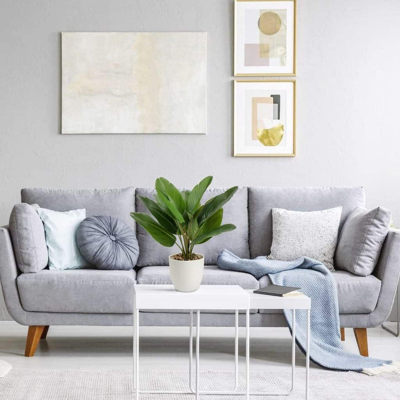 Kunstplanten, paradijsvogel, kunstplanten als echt, plastic groene plant, tropische, kunstmatige kamerplant, palm, potplant met 10 bananenbladeren voor slaapkamer, woonkamer, kantoor, decoratie