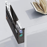 Bureau, wit, 120 x 50 x 74 cm, computertafel met koptelefoonhouder en opbergtas, klein bureau, werkkamer, hout, pc-tafel, kantoortafel voor thuis, kantoor