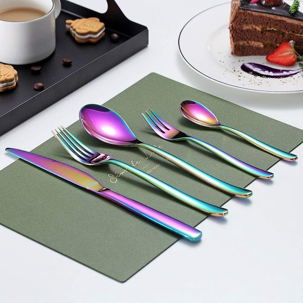 24/30 Piece Cutlery Set (Black/Gold/Copper/Rainbow)