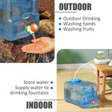 Waterjerrycan met kraan, camping-waterreservoir met handgrepen, waterdispenser, draagbare drinkwaterjerrycan voor outdoor, reizen, wandelen, caravan, picknick, camping