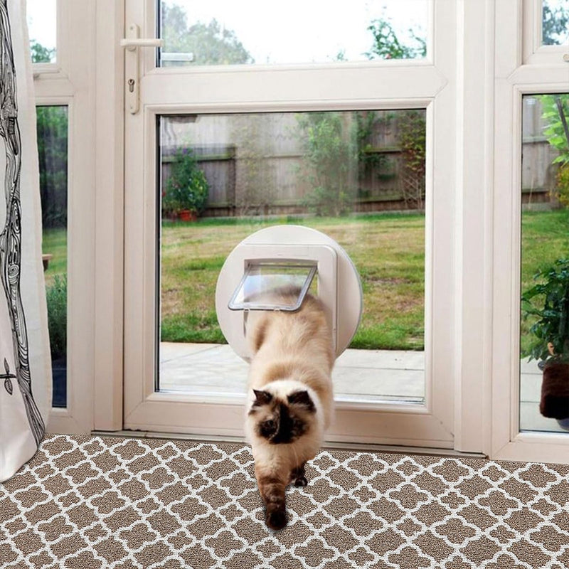 Tapijtloper voor gang, antislip, wasbaar 60 x 180 cm, bruin entreekleed, vuilvangmat, lange gangloper, deurmat voor binnen en buiten, keuken