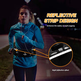 Hardloopriem met ritsvak, 2 bidons, 2 elastische banden en riemen. (Zwart zwart)