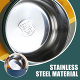 Ramen Bowl Set, roestvrijstalen Ramen Bowl, Japanse soepkom, 1200 ml Ramen Bowl met deksel, traditioneel Japans servies (poederblauw)