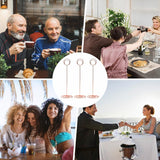 12 stuks 22 cm fotohouders, plaatskaarthouder, memohouder, metalen kaarthouder, bruiloft, voor bureaunotities, tafelkaarten, foto's, bruiloft, verjaardag, feestdecoratie (roségoud)