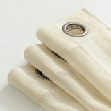 Sheer Vitrage met oogjes, transparant, bistrogadine, landhuisstijl, strepen, voile, keukengordijn, gestreept, keukengordijnen voor keuken, badkamer, klein raam, decoratie, 130 x 35 cm, beige, 1 stuk