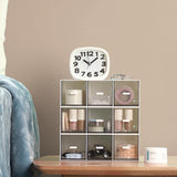 Opbergdozen, witte make-up organizer met 3 lades, stapelbare opbergdoos, opberglades voor mascara, sieraden, nagellak, lippenstift en meer