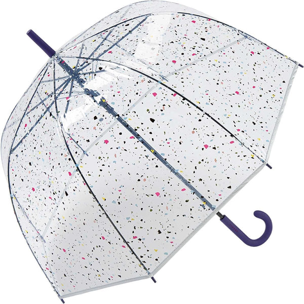 Paraplu lange AC-koepelvormige koperen strepen, terrazzo.