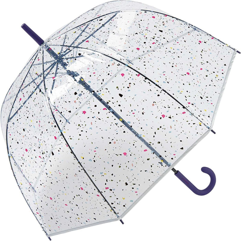 Paraplu lange AC-koepelvormige koperen strepen, terrazzo.