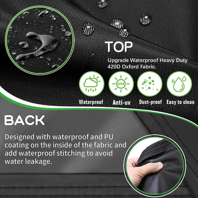 Hoes voor tuinmeubelset, 200x160x70 cm/UV-bescherming, 420 D bestendige tuintafelhoes in winddicht Oxford polyester, hoezen voor meubelsets, outdoor rotan bankhoes, rechthoekig