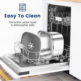 Waterbak Hond Zonder Kwijlen Roestvrij Staal 3L Drinkbak Hond Anti Schlabber Waterbak voor Honden Hondenbak Lekvrij