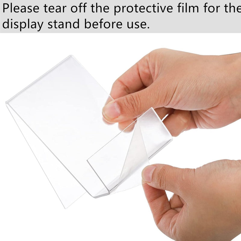 Pak van 10 acryl boekenstandaarden, acryl tablethouder boekensteunen, kunstdisplayhouder voor fotoalbum, brochure, paperback op tafelblad, planken, klaslokaal, bibliotheek, winkel