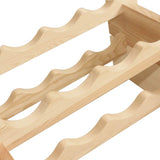 Flessenrek Wijnrek Stapelbare wijnrekken 6-laags wijnopslag voor 48 flessen Wijnrek Flessenrek Wijnopbergkast van hout