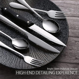 Bestekset voor 6 personen, 36-delige roestvrijstalen bestekset, bestek inclusief mes/vork/lepel/steakmessen, spiegelgepolijst, vaatwasmachinebestendig