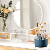 Bureau-organizer, 360 ° roterende kantoororganisator, pennenhouder, multifunctionele bureau-organizer, pennenorganizer met grote capaciteit voor potlood, mapclips (marineblauw)