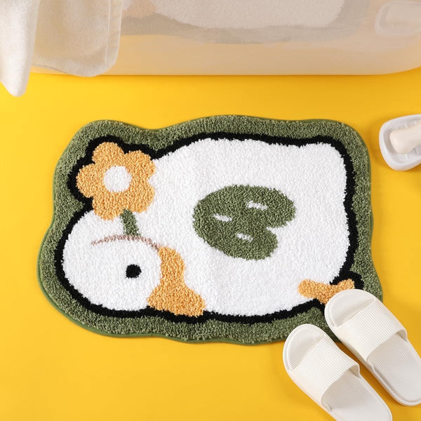 Leuke badmat voor badkamer antislip zachte badmat voor douches schattig pluche microvezel superabsorberend pluche tapijt voor 45 x 65 cm