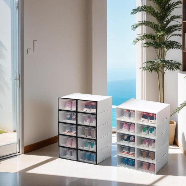 Modulair schoenenrek, schoenenkast voor in de hal, schoenenrek voor in de hal. Sneakersplank. Opbergruimte voor thuis, hal, slaapkamer. 10 paar.