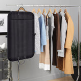 Hoogwaardige stofkap voor het opbergen van pakken, kleding en zakelijke jassen, ademende stofkap met handvat en ritssluiting, geschikt voor reizen, zwart, 100 x 60 cm