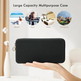 Make-upkwastenhouder, draagbare make-uptas, organizer voor op reis, grote make-uptas, make-uptas, cosmeticatas, organizer (zwart)