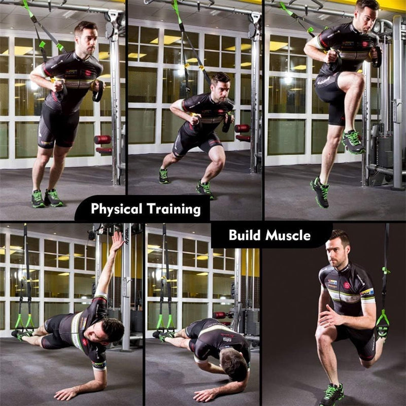 Sling Trainer Sling Trainer Set met deuranker instelbaar fitness thuis suspensie - geschikt voor onderweg en voor training binnen en buiten