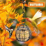 4 stuks voederdispensers, vogelvoederstation, wildvogelvoederdispenser, metalen vlechtwerk, voederdispenser voor wilde vogels, voederdispenser voor tuin, buiten, wilde vogels, mussen, roodborstjes