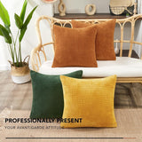 Kussenhoes decoratief kussenovertrek super zachte kussenslopen decoratie voor bank woonkamer 40x40 cm, oranje, set van 2