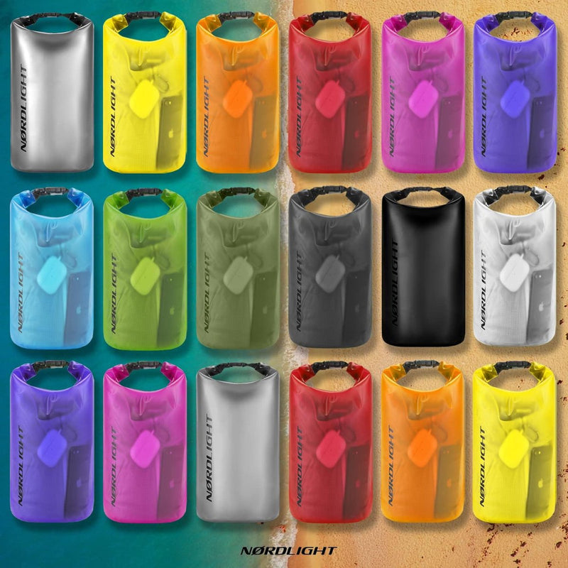 Dry Bag en waterdichte tas, 2 l, 5 l, 10 l, 15 l, 20 l, 30 l, waterdichte pakzak, rolsluiting en schouderriem, zwemmen, strand, kano, staand peddelen, duiken