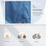 Waterdichte regenponcho voor dames en heren, herbruikbaar, lichte outdoor regenjas, ritssluiting, regenkleding, regenjas met capuchon