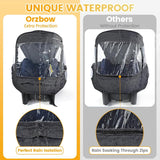 Universele regenhoes voor babyzitje , afdekbare draagopening en luchtgaten, contactvenster, met zak, noodzakelijke bescherming voor baby's of huisdieren (donkergrijs)