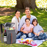 Koelrugzak, thermische rugzak, 23 liter, picknickrugzak, koeltas, groot, geïsoleerd, perfect voor picknicks, stranduitstapjes, wandelen, werk en familie-uitstapjes