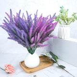 10 stuks kunstbloemen, lavendelplanten, kunstbloemen, decoratie voor thuis, slaapkamer, tafel, kantoor, doe-het-zelf, feest, bruiloft, binnen- en buitendecoratie.