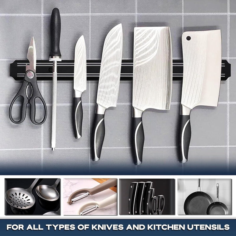 Magneetstrip meswand 2 stuks 33 cm meshouder magneetmes magneetstrip messenstrip magneetmes magneetrail magnetische meshouder