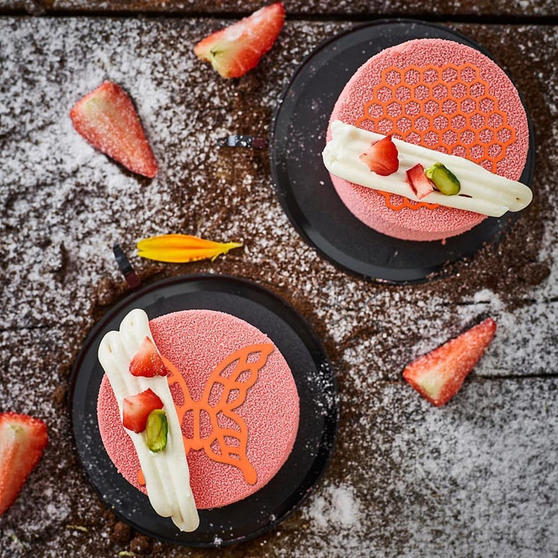 3 stuks puntvormige matte siliconen vormen, fondant, boomblad, kanten fondant-vormen voor suiker, kinderen