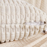 Corduroy kussenhoezen, decoratieve bankkussenhoezen, moderne kussenhoezen, 30 x 50 cm, decoratieve kussenhoezen voor woonkamer, bank, slaapkamer, set van 2, beige