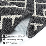 Binnendeurmat Zwart 50 x 80 cm, Waterdichte Deurmat, Vuilvangmat, Antislip Binnendeurmat voor Entree, Hal, Tuin, Binnen, Huisdieren...