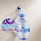 Handdoekhaak SUS 304 roestvrij staal spiegel gepolijst zilver kapstok wandmontage vierkant badkameraccessoires zelfklevend - 2 haken