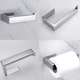 Toiletrolhouder zonder deksel SUS 304 roestvrij staal Stijlvolle badkamer toiletrolhouder Wandmontage Zelfklevend Geen boren nodig Spiegel gepolijst